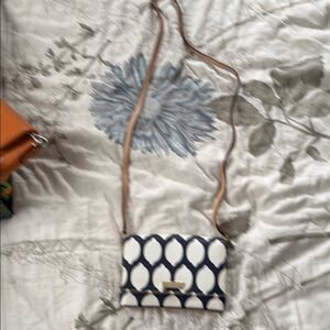 Kate Spade Navy and White Crossbody Bag